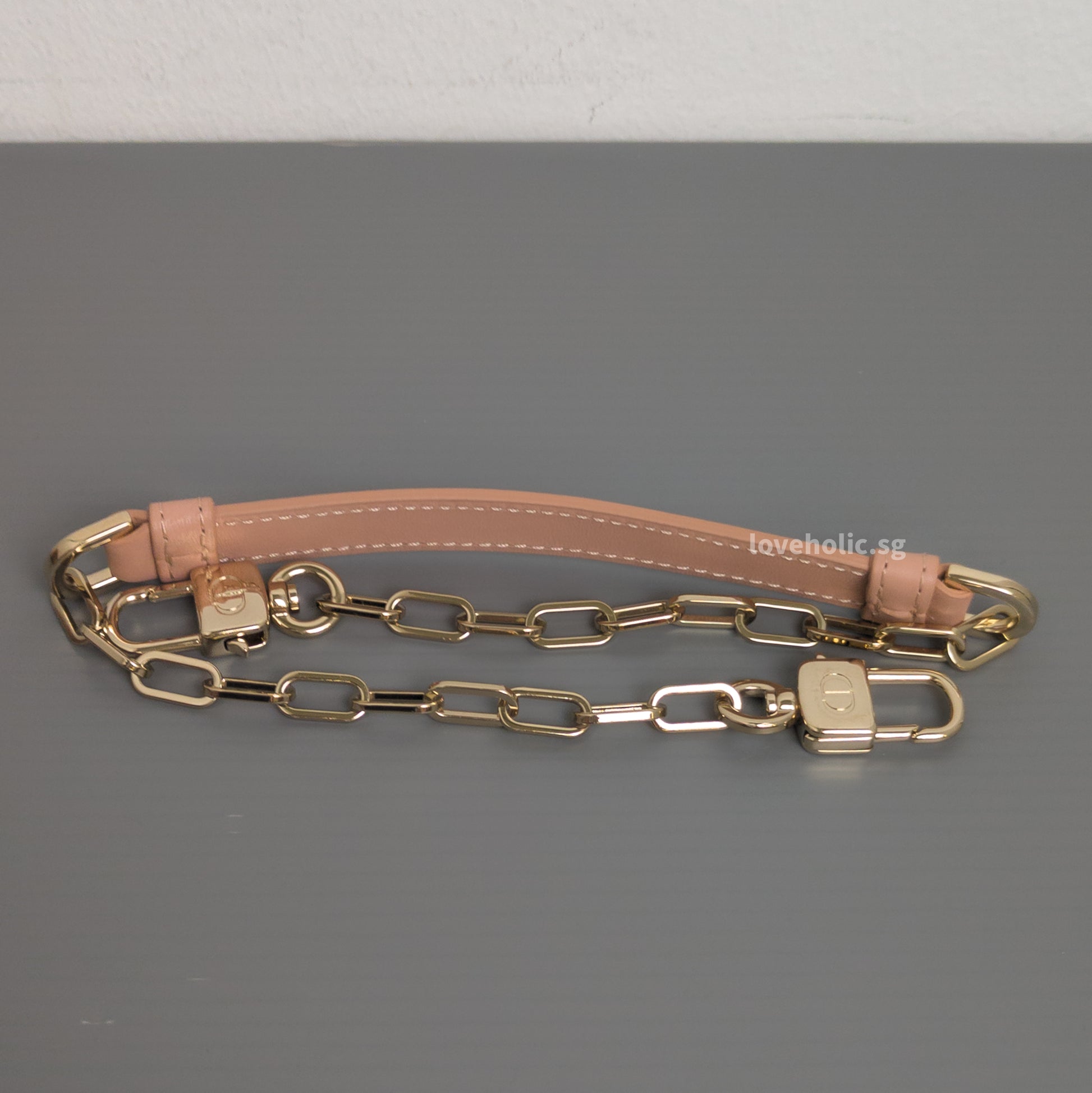 Dior Lady D-Joy Micro | Blush Lambskin Light Gold Hardware-details