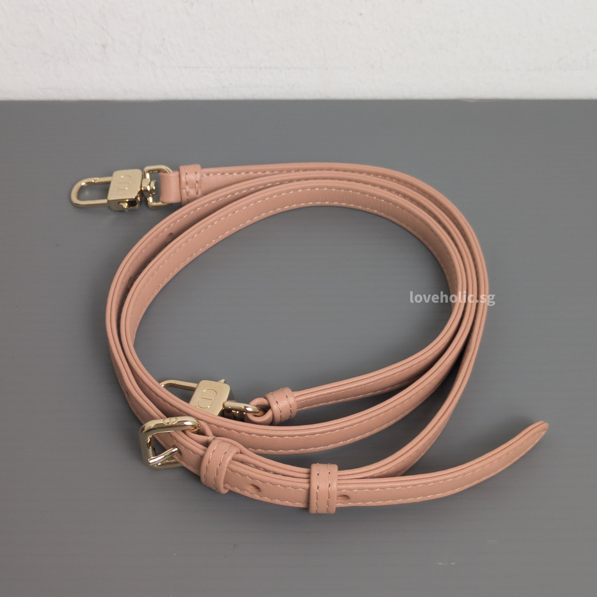 Dior Lady D-Joy Micro | Blush Lambskin Light Gold Hardware-details