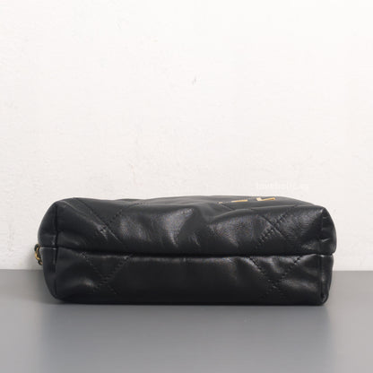 Chanel 22 Mini | Black Shiny Calfskin Gold Hardware