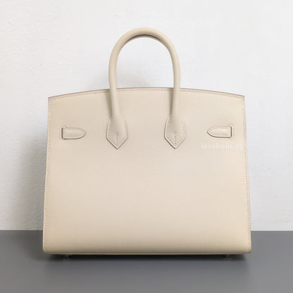 Birkin Sellier 25 | Craie Epsom Palladium Hardware