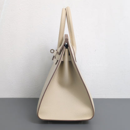 Birkin Sellier 25 | Craie Epsom Palladium Hardware