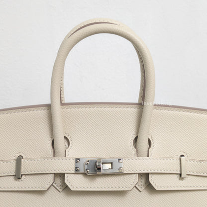 Birkin Sellier 25 | Craie Epsom Palladium Hardware