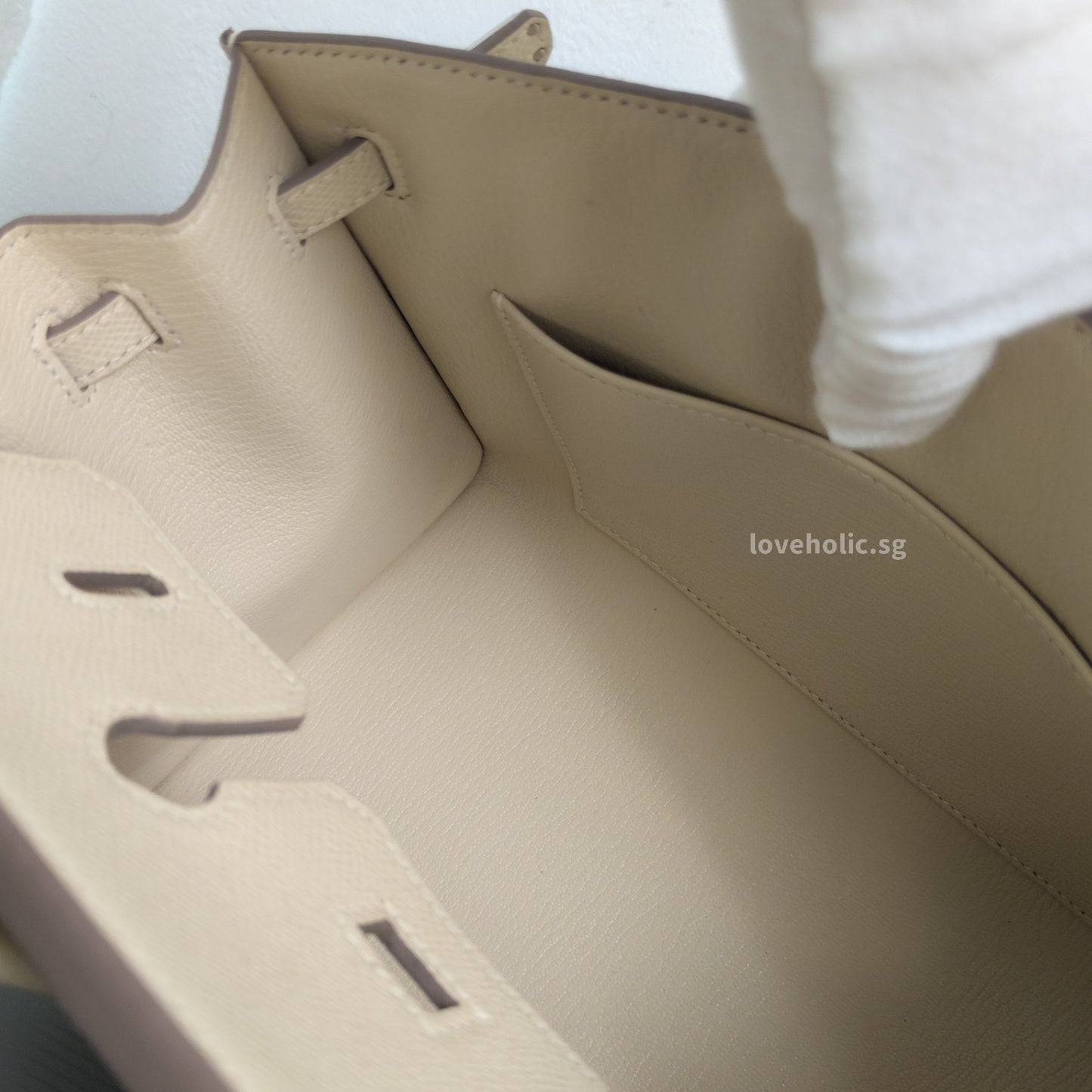 Birkin Sellier 25 | Craie Epsom Palladium Hardware