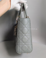 Dior My ABC Lady Dior Small | Stone Grey Lambskin Light Gold Hardware-side