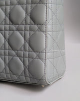 Dior My ABC Lady Dior Small | Stone Grey Lambskin Light Gold Hardware-details