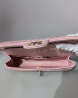 Chanel Classic Flap Small | 22B Light Pink Caviar Light Gold Hardware-details