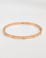 Love Bracelet Small with 6 Diamonds | Size 17 18K Rose Gold
