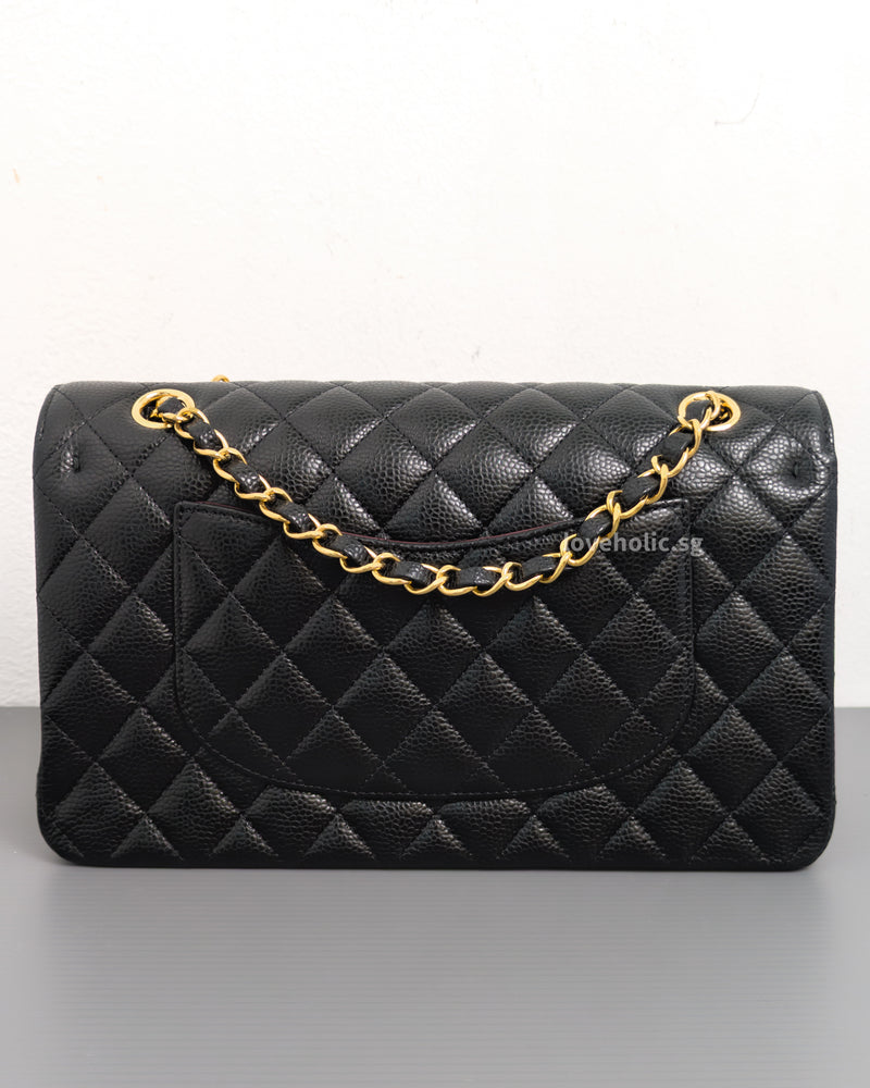 Chanel Classic Flap Medium | Black Caviar Gold Hardware-back