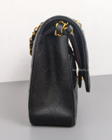 Chanel Classic Flap Medium | Black Caviar Gold Hardware-side