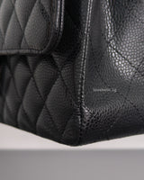 Chanel Classic Flap Medium | Black Caviar Gold Hardware-details