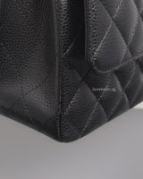 Chanel Classic Flap Medium | Black Caviar Gold Hardware-details