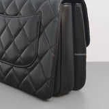 Trendy CC Top Handle Small | Black Lambskin Light Gold Hardware