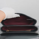 Trendy CC Top Handle Small | Black Lambskin Light Gold Hardware