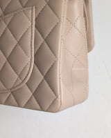 Chanel Classic Flap Small | 24K Light Beige Lambskin Light Gold Hardware-details