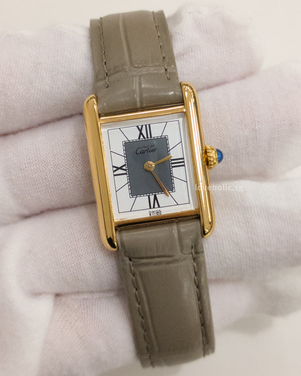 Cartier Vintage Vintage Must de Cartier Tank Vermeil Small | 925 Silver & 18K Gold Case -model