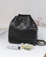 Chanel Gabrielle Backpack Small | Black Calfskin Multicolored Hardware-front