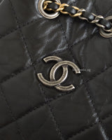 Chanel Gabrielle Backpack Small | Black Calfskin Multicolored Hardware-details