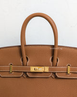 Hermes Birkin Retourne 25 | Gold Togo Gold Hardware-details