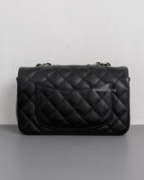Chanel Mini Rectangle Black Caviar Silver Hardware-back