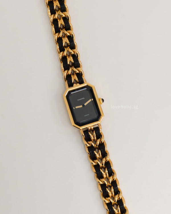 Chanel Vintage Premiere Watch 1987 Size L | 24K Gold Hardware-model