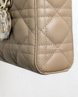 Dior Lady D-Joy Small | Beige Lambskin Light Gold Hardware-details