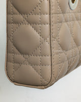 Dior Lady D-Joy Small | Beige Lambskin Light Gold Hardware-details