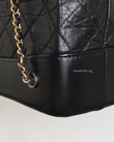 Chanel Gabrielle Backpack Small | Black Calfskin Multicolored Hardware-details