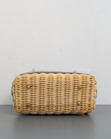 Dior Lady Dior Mini | Pink Grey Natural Wicker Gold Hardware-details