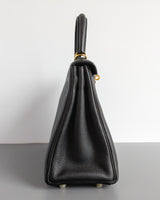 Kelly 28 Black Togo Gold Hardware