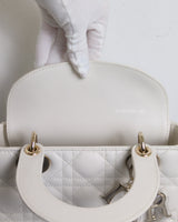 Dior My ABC Lady Dior Small | Latte Lambskin Light Gold Hardware-details