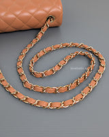 Chanel Classic Flap Mini Rectangle | 22S Caramel Lambskin Light Gold Hardware-details