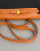 Hermes Herbag 31 | Blue Marine/Neutral Canvas Palladium Hardware-details