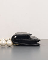 Chanel Clutch with Chain 20K Black Lambskin Silver Hardware-side