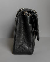Classic Flap Medium | Black Caviar Silver Hardware