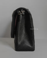 Classic Flap Medium | Black Caviar Silver Hardware