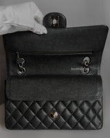 Classic Flap Medium | Black Caviar Silver Hardware