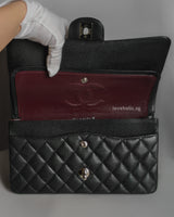 Classic Flap Medium | Black Caviar Silver Hardware