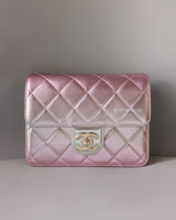 Flap Bag Gradient Pink Lambskin Light Gold Hardware