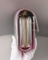 Flap Bag Gradient Pink Lambskin Light Gold Hardware