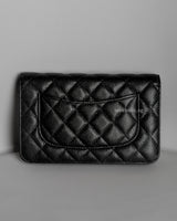 Wallet On Chain Black Caviar Gold Hardware