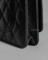 Wallet On Chain Black Caviar Gold Hardware