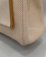 Hermes Herbag 31 | Ecru Beige Nature Canvas Palladium Hardware-details