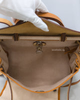 Hermes Herbag 31 | Ecru Beige Nature Canvas Palladium Hardware-details