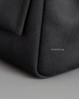 Hermes Herbag 31 | Noir / Noir Canvas Palladium Hardware-details