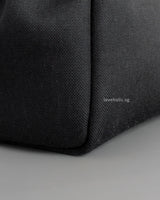 Hermes Herbag 31 | Noir / Noir Canvas Palladium Hardware-details
