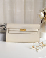 Hermes Kelly To Go Craie Epsom Gold Hardware-front