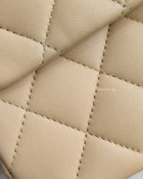 Classic Flap Medium | Beige Lambskin Light Gold Hardware
