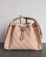  Chanel 25 Small | 26P Pink Caviar Brushed Gold Hardware-front1