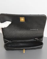Chanel Coco Handle Small | Black Caviar Brushed Gold Hardware-details