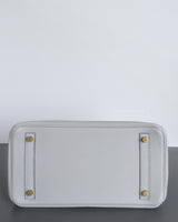 Hermes Birkin Retourne 30 | Blue Pale Taurillon Clemence Gold Hardware-details